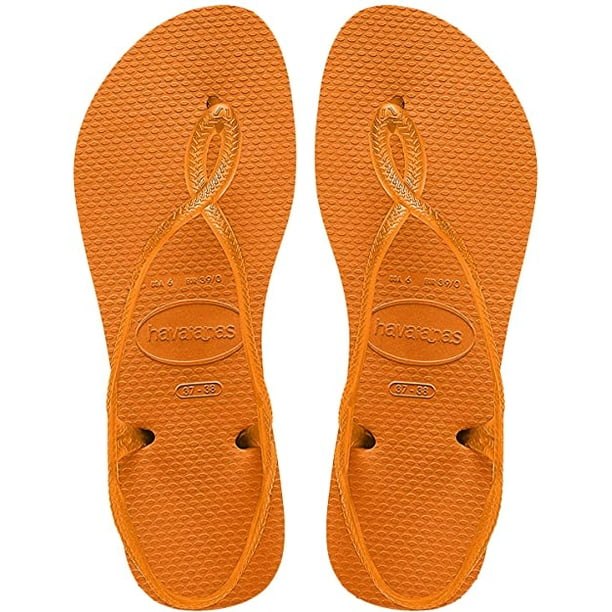 havaianas slim orange bronze