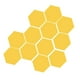 thumbnail image 4 of 12 pegatinas de pared de plástico removibles, espejo flexible hexagonal 3D Oro, 4 of 8