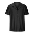thumbnail image 3 of Dovford Men's Casual Button Down Shirts Short Sleeve Summer Shirts Wrinkle-Free Shirts Textured Beach Shirts, 3 of 5