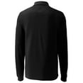 thumbnail image 3 of Men's Cutter & Buck Black Grambling Tigers Advantage Tri-Blend Pique Long Sleeve Polo, 3 of 3