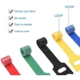 thumbnail image 2 of Reusable Cable Ties Management Straps, 50pcs Strong &Microfiber fastening cloth, Adjustable Fastener Cable Strap Hook and Loop Cord Ties, 6 Inch Black, 2 of 5