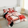thumbnail image 3 of Castle Fairy Geometric Rectangle 2Pcs Bedding Comforter Set for Teenagers,Abstract Minimalist Twin Comforter Sets,Vintage Aesthetic Breathable Bedding Set,Microfiber Bedroom Decor, 3 of 8