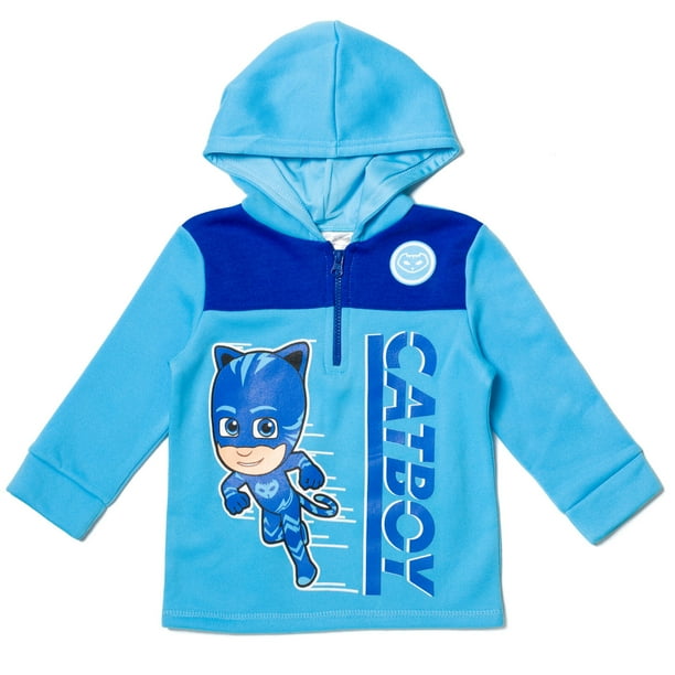 PJ Masks Catboy Little Boys Fleece Half Zip Hoodie Blue 6