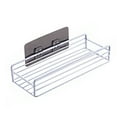 thumbnail image 4 of Raindrops 2pcs Bathroom Iron Storage Rack Free of Punch Shelves Shower Gel Hanging Frame (White with Sticker, Black with Sticker), 4 of 8