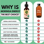 Moringa Seed Oil 2 oz, 100% Pure Moringa Oil for Face Natural Body Skin Beauty Nail Hair Moisturizer
