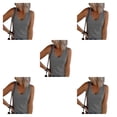 thumbnail image 2 of Jumpingount Camisetas sin mangas transpirables para mujer Stay Cool All Summer Long Womens Vest Top Tank Top Mujer Black Vest Top gris 2XL 1 Type2 NO2, 2 of 6