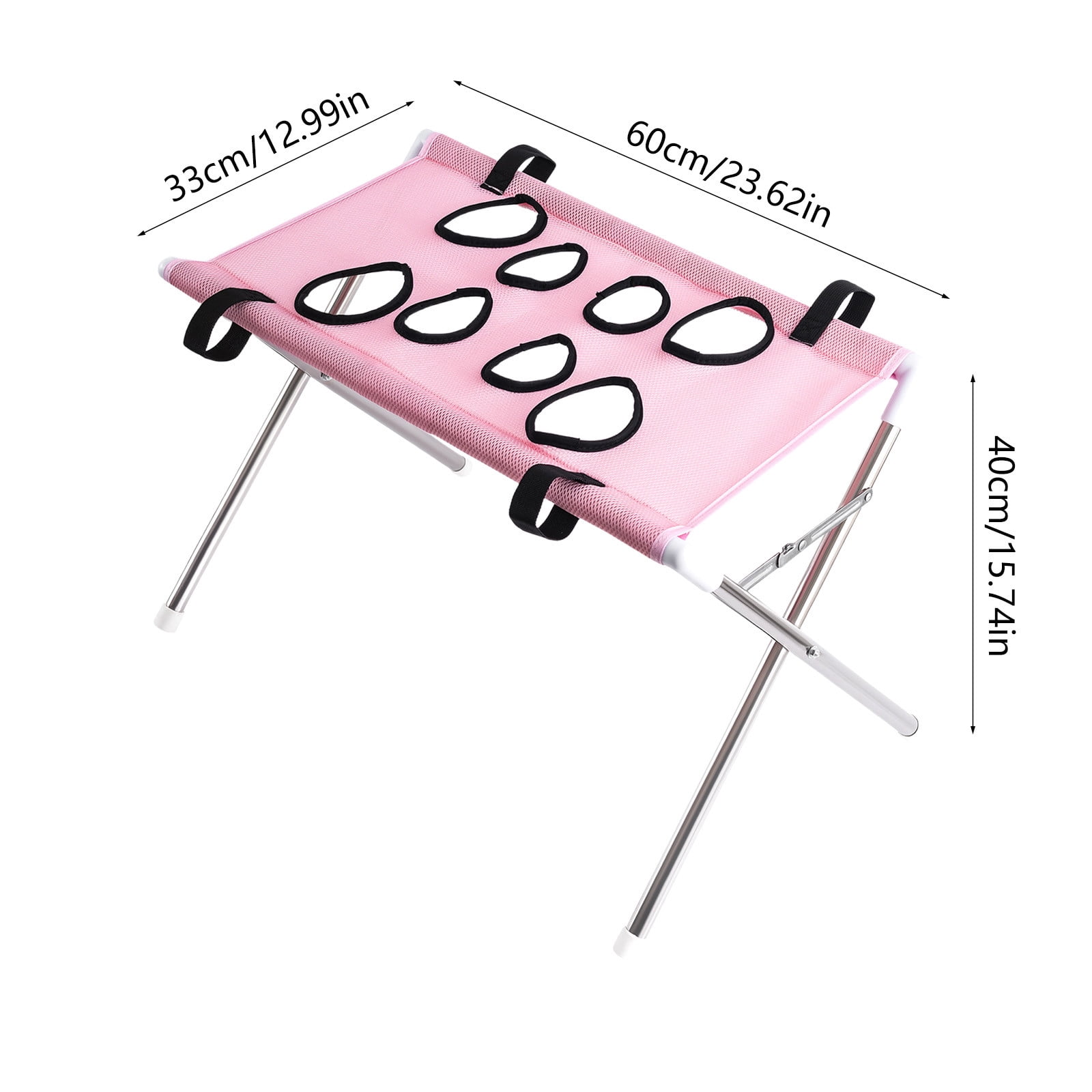 Pet Grooming Hammock Harness - Cat Nail Trimming Sling, 8 Hole Adjustable Design, with Breathable Mesh Fabric - Indoor Grooming Support Tool, Pink