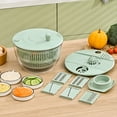 thumbnail image 3 of Centrifugadora de Ensaladas Grande, Lavadero de Verduras y Frutas, Centrifugadora de Lechuga, Secadora de Pasta y Papas Fritas con 5 Cuchillas, Colador de Cocina., 3 of 5
