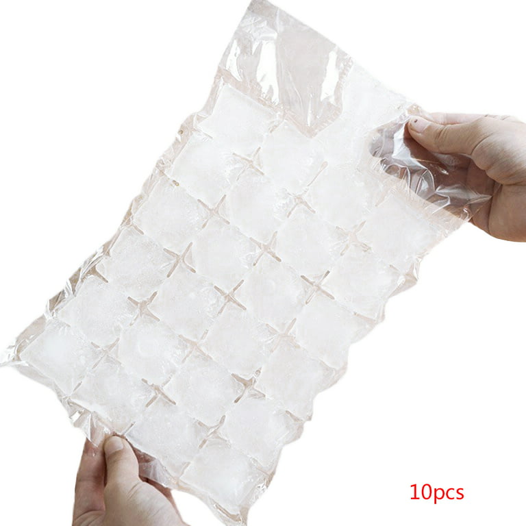 10pcs/pack Ice Cube Mold Disposable Self-Sealing Ice Cube Bags Transparent  Faster Freezing Ice-making Mold Bag Kitchen Gadgets