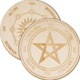 thumbnail image 3 of 15cm Tablero de péndulo de brujería con luna para sol, estrellas, adivinación, placa tallada de energía, 3 of 5