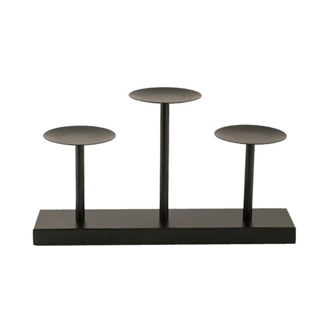 Candelabros Modernos 3 Cabezas Soporte de Pilar Pieza Central Decoraciones para Fiestas Salón Candelabro Candelabro de Hierro para Decoración Negro Macarena candelabro