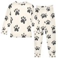 thumbnail image 2 of FORMRS Long Sleeve Top and Pants Pajama Set for Niños 2-Piece Sleepwear, Sizes 18M-8Y, Cute Cat Paw, 2 of 6