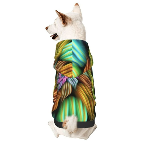 Balery Hippie Style Sudadera con Capucha para Perros Pequeños – Ropa para Mascotas, Disfraz para Perros y Gatos, Ideal para Fiestas y Cosplay-X-Large