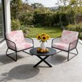 thumbnail image 5 of Outdoor Patio Cushion Covers 4 Pack Pink Starfish Shell Patio Chair Cushion Covers with Ties and Zipper Ocean Coral Waterproof Outdoor Seat Cushion Covers for Patio Furniture 22"x22", 5 of 6