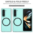 thumbnail image 4 of TECH CIRCLE Magnetic Case for For Samsung Galaxy Z Fold 5 5G 2023 ,Built in Magnet Compatible with MagSafe Charger,Shockproof Lightweight Slim Hard PC Folding Phone Case for Galaxy Z Fold 5,Skyblue, 4 of 9