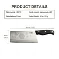 thumbnail image 5 of TJ POP Meat Cleaver Knife, 7.16-Inch Ultra Sharp Chopping Knife, 30Cr13 Steel Blade, 5 of 8