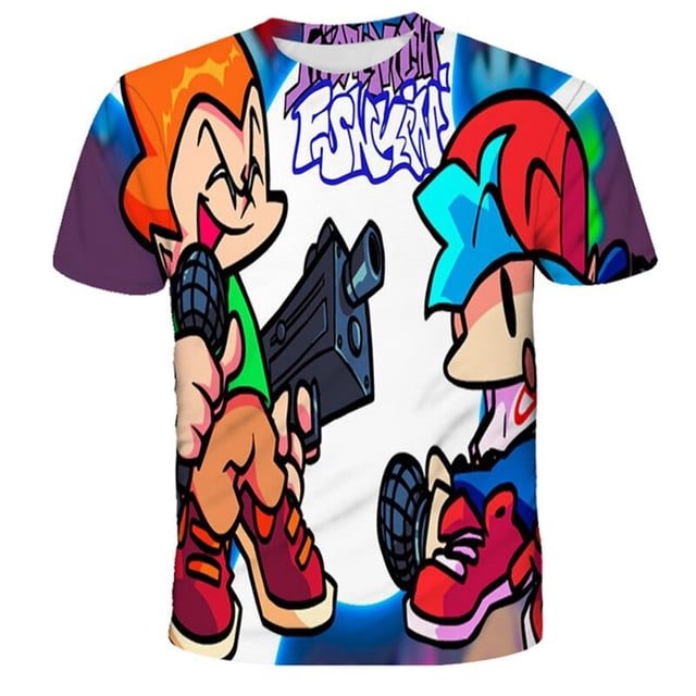 Camisetas Funkin de Fridany Night para niños y niñas, ropa de verano para niños, camisetas de manga corta, ropa para niños de 1 a 14 años, disfraces 14T Gao Jinjia LED