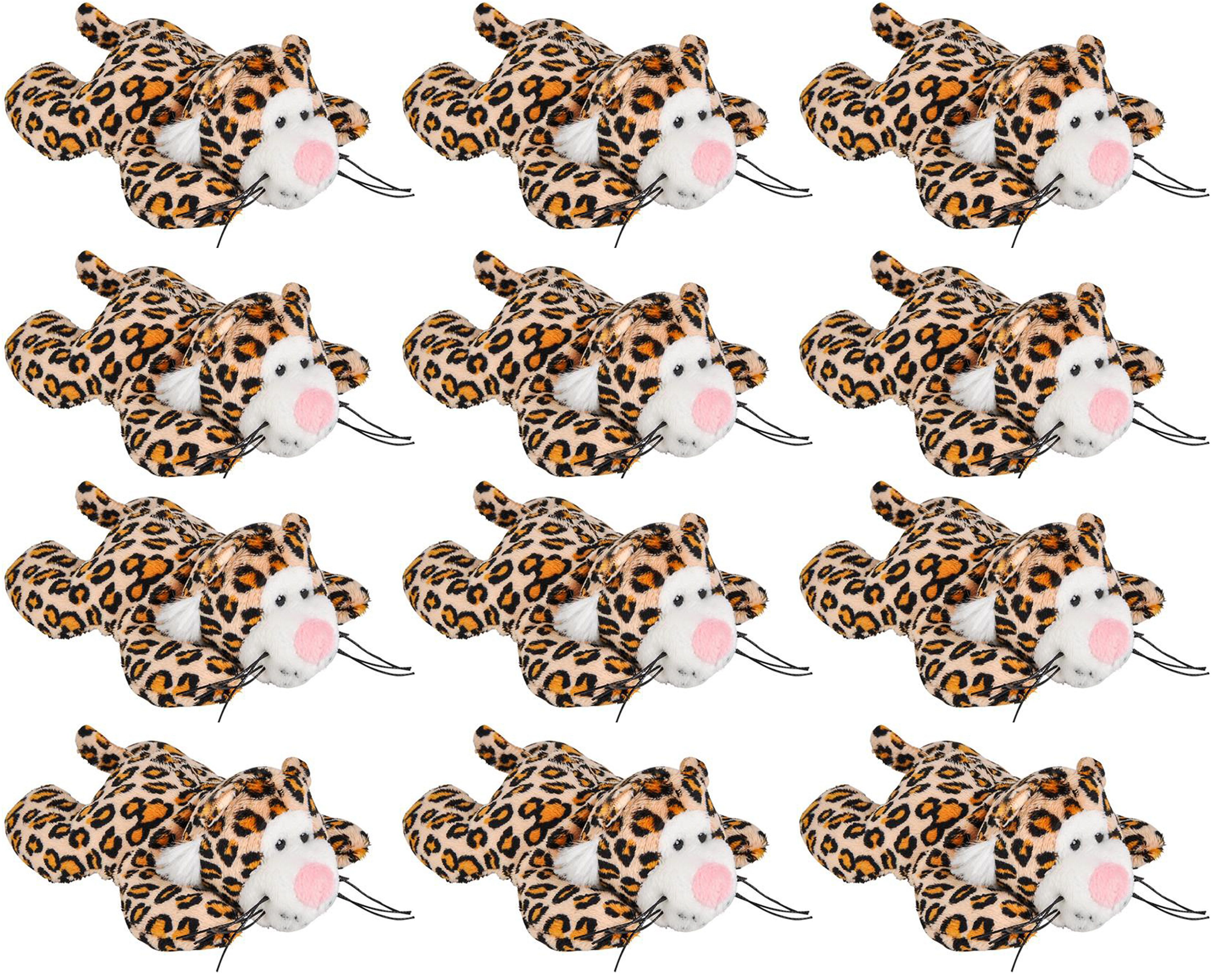 Wildlife Tree 12 Pack Cheetah Mini 4” Small Stuffed Animals, Bulk