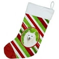 thumbnail image 2 of Carolines Treasures CK4093CS Japanese Spitz Christmas Candy Stripe Christmas Stocking, 2 of 3