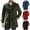 Green Coat For Man, variant on Men's Wool Blend Pea Coat Windproof Long Sleeve Stand Collar Overcoat Business Stylish Winter Warm Coats Brown L