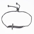 thumbnail image 2 of Adjustable Brass Micro Pave Cubic Zirconia Slider Bracelets Bolo Bracelets Mixed Color 10-1/4 inch(260mm) 1.2mm Clear, 2 of 5