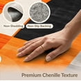thumbnail image 6 of ODIKA 8'x10' Washable Area Rug Orange Abstract Mid Century Arches Muted Accents, Symmetrical Minimalist Design for Dining Room, Large Office, Lounge, Non-Slip Chair-Friendly Mat, 6 of 7