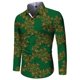 thumbnail image 1 of Camisas De Vestir Para Hombre 5xl Primavera Verano otoño nueva camisa de manga larga con estampado de solapa para hombre, cárdigan Popular informal con estampado de personalidad para , (Green, M), 1 of 2