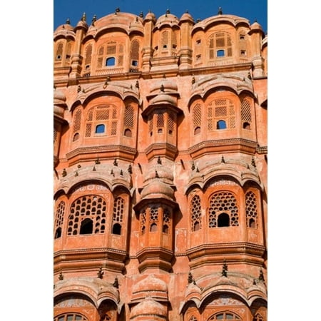 Wind Palace in Downtown Center of the Pink City Jaipur Rajasthan India Canvas Art - Bill Bachmann  DanitaDelimont (18 x
