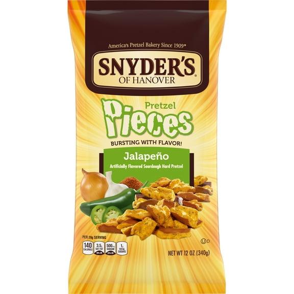 Snyder's of Hanover Pretzel Pieces, Jalapeno, 12 oz