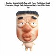 thumbnail image 2 of Squishy Relaxation Toy with Funny Pot Cover Head Character, Single Pack, Beige and Black, for Office Desk, Toy, 2 of 3