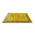 thumbnail image 2 of Ahgly Company Machine Washable Indoor Round Abstract Yellow Contemporary Area Rugs, 7' Round, 2 of 4