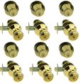 thumbnail image 1 of NU-SET 6xT160KA Economic Contractor Lockset, Brass Plated, 6 SETS, 1 of 3