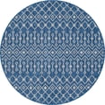 thumbnail image 2 of Unique Loom Outdoor Trellis Geometric Rug 5' x 5' Round Blue/Ivory, 2 of 2