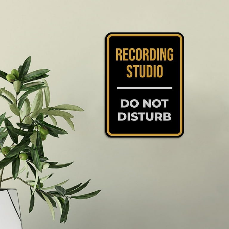 Portrait Round Plus Recording Studio Do Not Disturb Wall or Door