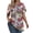Grey Floral, variant on Fantaslook Plus Size Womens Tunic Tops Short Sleeve Casual Floral Shirts Swing Flare Dressy Blouses