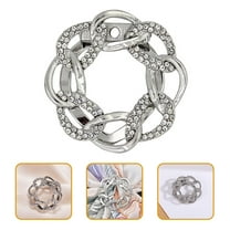 HOOWIFFY Elegant Alloy Silk Scarf Clasp 1 Set - Stylish Clothing Accessory for Women, Perfect for Dating and Daily Wear