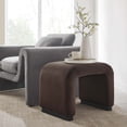 thumbnail image 1 of Modway Tabouret Cascade en Velours Performance Koda Noir Chocolat Brun, 1 of 10