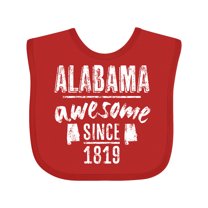 Inktastic Alabama Awesome Since 1819 Boys or Girls Baby Bib