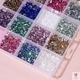 thumbnail image 4 of 1 Box 3D Multi-Size Rhinestones, Colorful Round Nail Art - Rhinestones, Flatback Glass, Diamond Gems, Jewelry Nail Charms, DIY Manicure Accessories, 4 of 22