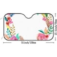 thumbnail image 2 of Car Windshield Sunshade Floral Flowers Spring Tribal Bohemian Feathers Leaves Country Garden Sun Visor Protector Foldable Cover For Car Truck SUV Van Women Men 51x27.5inch Keep Vehicle Cool, 2 of 5
