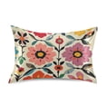 thumbnail image 7 of Yayeee Pillowcase Standard Size Set of 2 Satin Wrinkle Resistant Pillow Case, Colorful Flowers, 7 of 7