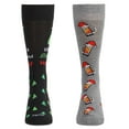 thumbnail image 4 of MeMoi 2 Pair Men's Rayon Blend "Holiday Cheer" Christmas Novelty Crew Socks - Mens - Male, 10-13, Black-Black, 4 of 6