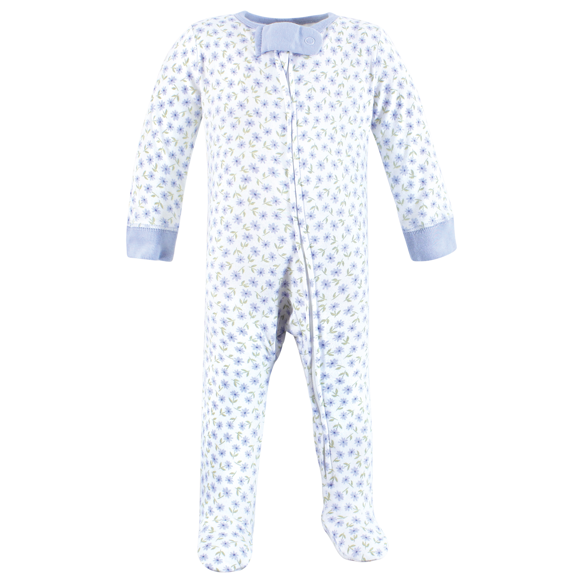Touched by Nature Baby Girls Organic Cotton Sleep and Play, Flower Market, 0-3 Months
