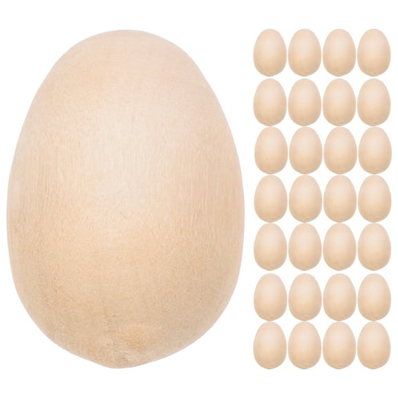 GAXIRE Wooden Art Eggs Beige 150 Pieces for Painting Drawing Crafts Educational Use by Artists and Kids