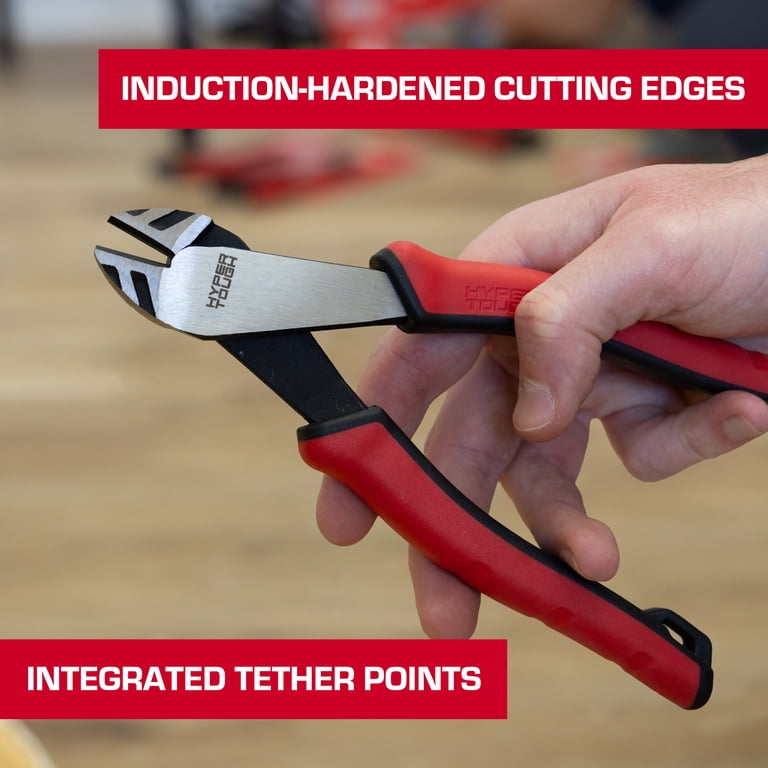 Hyper Tough 8 in High Leverage Diagonal Pliers with Dual Material
