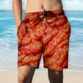 thumbnail image 2 of NaWent Shorts pour Hommes en Solde, Shorts de Plage Réalistes Imprimés 3D, Rouge Pastèque L, 2 of 9