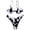 a-240White94, variant on VNKIDY Womens V Neck Sleeveless Cow Print Bikini Top High Cut V Waist Bottom Two Piece Swimwear Set With Adjustable Straps For Beach Days Pool Parties Summer Vacations Trendy Swimwear