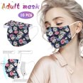 thumbnail image 2 of Dsscvnef 10PCS Adult's Flowers Printed Outdoor Prevention Face Masks, 2 of 8