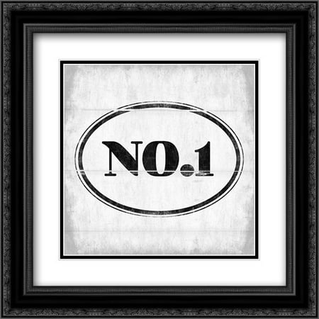 206 Matt - NO1 2x Matted 20x20 Black Ornate Framed Art Print by Grey, Jace