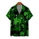 thumbnail image 3 of Camisas de playa hawaianas para hombres Camisas para hombres y mujeres Camisas para parejas Camisa de manga corta con solapa y estampado 3D de trébol de cuatro hojas Camisas florales, 3 of 5